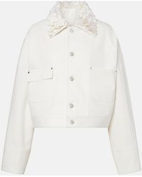 Plan C - Sequined Cotton Drill Jacket - Lyst