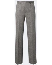 Dries Van Noten - Checked Wool Straight Pants - Lyst