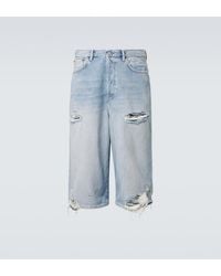 Acne Studios - Distressed Denim Bermuda Shorts - Lyst