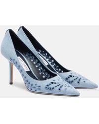 Jimmy Choo - Escarpins Love 85 Brodes En Jean - Lyst
