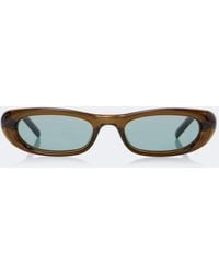 Saint Laurent - Sl 557 Shade Plump Rectangular Sunglasses - Lyst