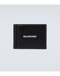 Balenciaga - Portefeuille Cash en cuir a logo - Lyst