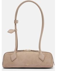 Alaïa - Le Teckel Small Suede Shoulder Bag - Lyst