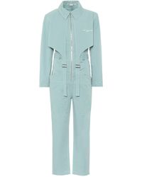 Stella McCartney Cotton Suit In Denijm in Blue Save 45% Womens Jumpsuits and rompers Stella McCartney Jumpsuits and rompers 