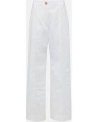 Patou - High-rise Cotton Wide-leg Pants - Lyst