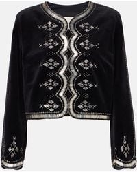 Isabel Marant - Hady Jacke Aus Baumwollsamt Mit Verzierungen - Lyst