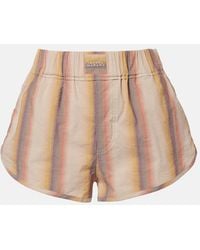 Isabel Marant - Melinea Striped Cotton Shorts - Lyst
