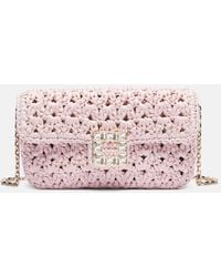 Roger Vivier - Verzierte Clutch Jeu De Fille Aus Raffiabast - Lyst