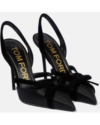 Tom Ford - 115mm Bow-detail Slingback Sandals - Lyst