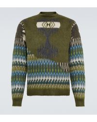 Herren Bekleidung Pullover und Strickware V-Ausschnitt Pullover Alanui Kaschmir Pullover Atacama mit Batikmuster in Braun für Herren 