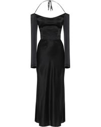 ‎Materiel Tbilisi‎ Midikleid aus Seidensatin - Schwarz