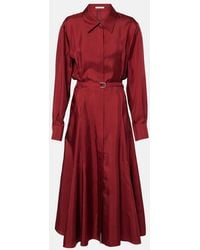 Emilia Wickstead - Riko Belted Silk Twill Shirt Dress - Lyst