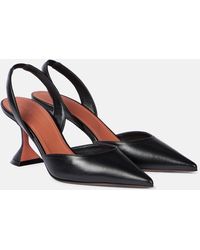 AMINA MUADDI - Holli 70 Leather Slingback Pumps - Lyst