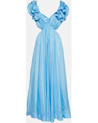 Zimmermann - Halcyon Cutout Silk Maxi Dress - Lyst
