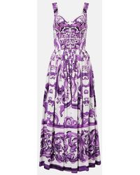 Dolce & Gabbana - Dress With 'Majolica' Print - Lyst