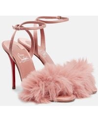 Christian Louboutin - Patchoulina 100 Crepe Satin Sandals - Lyst