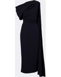 ROKSANDA - Maite Caped Crepe Midi Dress - Lyst