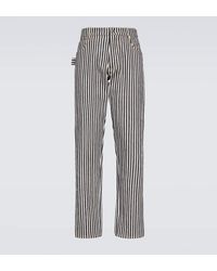 Bottega Veneta - Striped Cotton Drill Straight Pants - Lyst