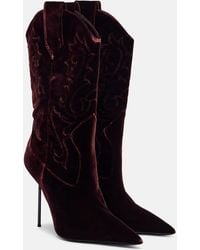 Paris Texas - Lidia 105 Velvet Mid-Calf Boots - Lyst