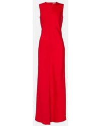 Ami Paris - Vestido Largo De Saten Con Paneles - Lyst