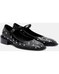 Souliers Martinez - Penelope 40 Leather Mary Jane Pumps - Lyst