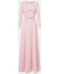 Carolina Herrera - Bow-Detail Crepe Gown - Lyst