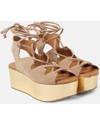See By Chloé - Liana 70 Suede Platform Sandals - Lyst