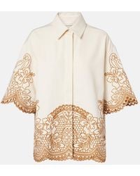 Zimmermann - Como Embroidered Cotton Shirt - Lyst