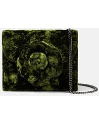 Oscar de la Renta - Schultertasche Tro Mini Aus Samt - Lyst