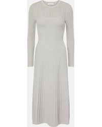 Veronica Beard - Nami Knitted Lame Midi Dress - Lyst