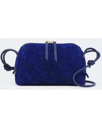 Bottega Veneta - Concert Intrecciato Suede Crossbody Bag - Lyst