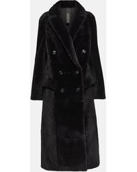 Blancha - Reversible Double-Breasted Shearling Coat - Lyst