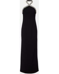 Jonathan Simkhai - Embellished Halterneck Crepe Gown - Lyst