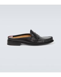 Thom Browne - Leather Penny Loafer Mules - Lyst