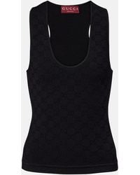 Gucci - Gg Cotton-Blend Jacquard Tank Top - Lyst