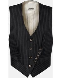 Isabel Marant - Nicky Pinstripe Wool-Blend Vest - Lyst