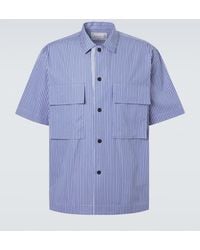 Sacai - Striped Cotton Poplin Shirt - Lyst