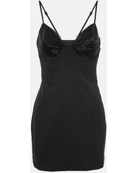 Area - Crystal-Embellished Minidress - Lyst