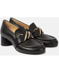 Proenza Schouler - Monogram Leather Loafer Pumps - Lyst