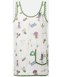ALÉMAIS - Play Embroidered Mini Dress - Lyst