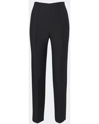Roland Mouret - Wool And Silk Cropped Slim Pants - Lyst