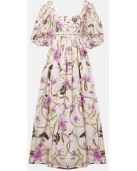 Agua Bendita - Vestido Largo Viviane De Algodon Floral - Lyst
