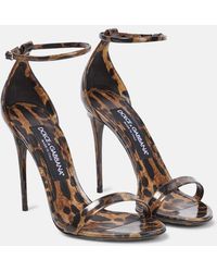 Dolce & Gabbana - X Kim 115Mm Leopard-Print Sandals - Lyst
