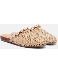 Ancient Greek Sandals - Slipper Embellished Raffia Mules - Lyst