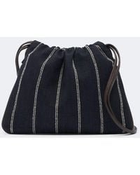 Brunello Cucinelli - Monili Striped Canvas Crossbody Bag - Lyst