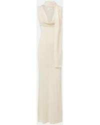 AYA MUSE - Scarf-Detail Draped Maxi Dress - Lyst