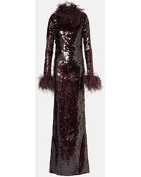 The New Arrivals Ilkyaz Ozel - Robe Zouzou Mit Pailletten Und Federn - Lyst