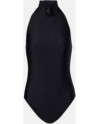 Courreges - Body De Crepe Con Hebilla - Lyst