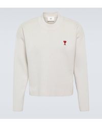 Ami Paris - Ami De Cour Cotton-blend Sweater - Lyst