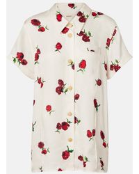 KHAITE - Keefe Printed Twill Shirt - Lyst
